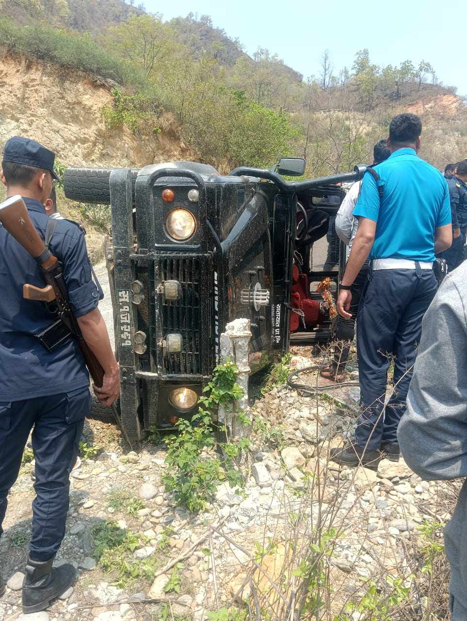 माझिटारमा जिप दुर्घटना हुँदा १० घाईते