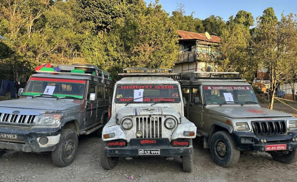 ताप्लेजुङमा ४ वटा जिप नियन्त्रणमा, अनुसन्धानका लागि इटहरी पठाइने