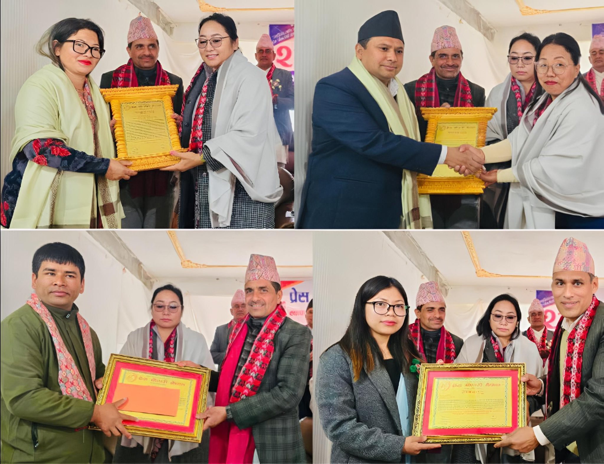 पाँचथरमा प्रेस चौतारीको स्थापना दिवसः अग्रजदेखि उदयमानसम्म पत्रकार सम्मानित